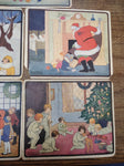 Vtg Antique 5 Piece 1923 Little Tot's Records Nursery Tunes Christmas Card Lot