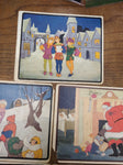 Vtg Antique 5 Piece 1923 Little Tot's Records Nursery Tunes Christmas Card Lot