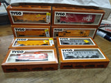 Vtg TYCO HO 8Pc Hopper Caboose Freight Railroad Car UP Virginian Lot Boxes Train
