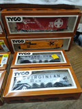 Vtg TYCO HO 8Pc Hopper Caboose Freight Railroad Car UP Virginian Lot Boxes Train
