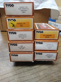 Vtg TYCO HO 8Pc Hopper Caboose Freight Railroad Car UP Virginian Lot Boxes Train