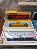 Vtg Bachmann Life Like IHC HO 7 Pc Tanker Box Gondola Car Caboose Lot w/Boxes