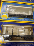 Vtg AHM Model Power HO 8 Pc Hopper Flat Box Car Lot California Rock V&T w/Boxes