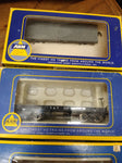 Vtg AHM Model Power HO 8 Pc Hopper Flat Box Car Lot California Rock V&T w/Boxes