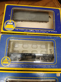 Vtg AHM Model Power HO 8 Pc Hopper Flat Box Car Lot California Rock V&T w/Boxes