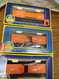 Vtg AHM Model Power HO 8 Pc Hopper Flat Box Car Lot California Rock V&T w/Boxes