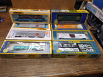 Vtg AHM Bachmann HO 8 Pc 2 Track Span Gantry Reefer Logging Box Car Lot w/Boxes