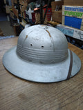Vtg 1940's Era Pith Helmet Safari Sun Cooling Hat Military Tropical Explorer