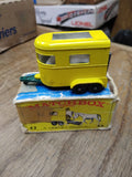 Vtg Lesney MATCHBOX Series #43 Pony Trailer w/2 Horses England Original Box! #1