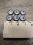 Vtg 6 Pc Round Metal With Shell Center Shank Button Lot 1/2 Inch in Good Shape!