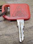 Vtg John Deere Red Ignition Keys Copper Key FOB Safety Live Withit Good Shape
