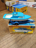 Vtg MATCHBOX Series #9 Boat and Trailer Blue Diecast/Plastic England Orig Box