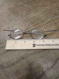 Vtg Antique Civil War Era Eye Glasses Oval Frames with Original Case