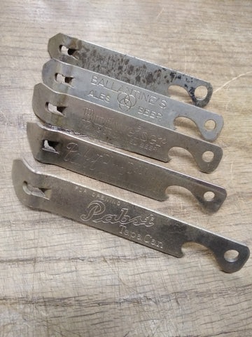 Vtg Beer Bottle Can Opener Lot BUDWEISER PABST FORT PITT BALLANTINE Man Cave