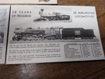 Vtg 3 Post Cards Railroad Train N West Pioneer C & N W R Burlington Royal Scott