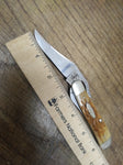 Vtg CASE XX 51953 L Russlock Amber Bone Handle Single Blade Folding Pocket Knife