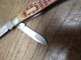 Vtg Buck 371 Stockman 3 Blade Bone Folding Pocket Knife Corrosion Resistant Nice