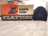 Vtg NOS 6 Pair Cat's Paw Flatties Black N.M. 14 Rubber Heels Shoe Repair USA #5
