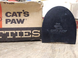 Vtg NOS 6 Pair Cat's Paw Flatties Black N.M. 14 Rubber Heels Shoe Repair USA #5