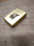 Vtg 1992 Zippo Brass Marlboro Cigarette Lighter Bucking Bronco Engraved RAK