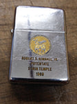 Vtg 1968 Zippo Syria Temple 1969 Potentate Cigarette Lighter Polished Chrome!