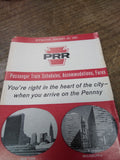 Vtg 1967 Pennsylvania Rail Road Passenger Train Schedule Accommodations Fares