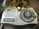 Vtg Rare 1970 U. S. Telephone Co. Fleur De Lis Desk Top Rotary Phone #205-ZE2-58