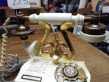 Vtg Rare 1970 U. S. Telephone Co. Fleur De Lis Desk Top Rotary Phone #205-ZE2-58