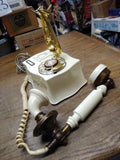 Vtg Rare 1970 U. S. Telephone Co. Fleur De Lis Desk Top Rotary Phone #205-ZE2-58