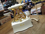 Vtg Rare 1970 U. S. Telephone Co. Fleur De Lis Desk Top Rotary Phone #205-ZE2-58