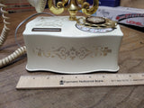 Vtg Rare 1970 U. S. Telephone Co. Fleur De Lis Desk Top Rotary Phone #205-ZE2-58