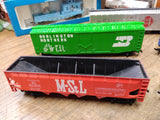 Vtg Bachmann Tyco HO Gauge 5 Pc Freight Car Lot Logging Hopper Box Reefer Train