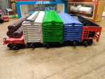 Vtg Bachmann Tyco HO Gauge 5 Pc Freight Car Lot Logging Hopper Box Reefer Train