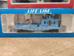 Vtg Life Like Tyco HO Gauge 5 Pc Train Car Lot Search Light Reefer Tank Box Cars