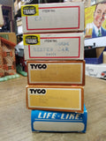 Vtg Life Like Tyco HO Gauge 5 Pc Train Car Lot Search Light Reefer Tank Box Cars