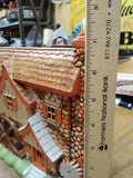 Vtg Ceramic Pottery Christmas Village Hand Painted Grist Flour Mill Figurine