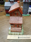 Vtg Ceramic Pottery Christmas Village Hand Painted Grist Flour Mill Figurine