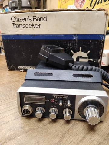 Vtg GemTronics GTX 3323 Mobile CB Radio Transceiver 23 Channel Microphone w/Box
