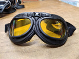 Motorcycle Goggles Yellow Lens Adjustable Padded Motocross ATV UTV Dirt Bike Ski