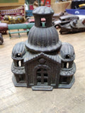 Vtg Antique A.C. Williams Cast Iron Coin Bank Building Toy w/Patina Good Shape!