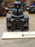 Vtg Antique A.C. Williams Cast Iron Coin Bank Building Toy w/Patina Good Shape!