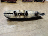 Vtg 1920's Cast Iron River Boat Steam Paddle Wheeler Ship Toy Coin Bank 7.5"