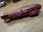Vtg AC Williams Cast Iron Graf Zeppelin Coin Bank Original Red Paint Nice Patina