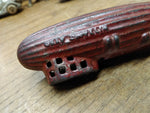 Vtg AC Williams Cast Iron Graf Zeppelin Coin Bank Original Red Paint Nice Patina