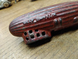 Vtg AC Williams Cast Iron Graf Zeppelin Coin Bank Original Red Paint Nice Patina