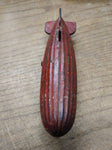 Vtg AC Williams Cast Iron Graf Zeppelin Coin Bank Original Red Paint Nice Patina