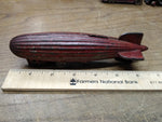 Vtg AC Williams Cast Iron Graf Zeppelin Coin Bank Original Red Paint Nice Patina