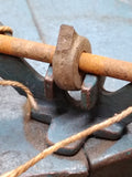 Vtg Kilgore Cast Iron Express Flyer Pull Toy Wagon Steel Wheels Blue Nice Patina
