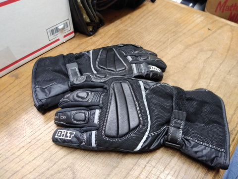BILT Motorcycle Riding Gloves Size Large Black Knuckle Guards Waterproof Insulat