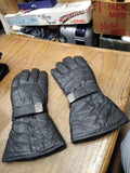 Harley Davidson Motorcycle Riding Gloves Size Large Black Leather Insulated